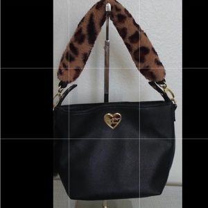 Betsey Johnson Faux Leather black bag🎀